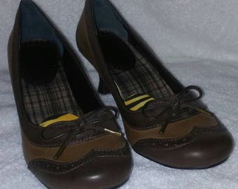 Chaussures Willi Smith Pour Femme - Taille 8 US - Talons Bas Avec Bride Cheville - Occasion - Noir