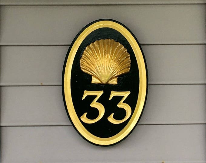 Handcrafted house number signs - with figure 1-2 numbers - 6.5" x 10" x 1"