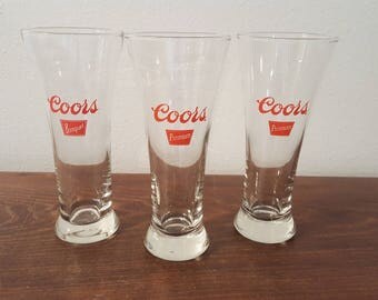 Coors Premium/Banquet Beer Glasses - set of 3