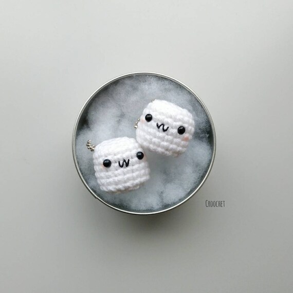 Items similar to Marshmallows keychain, cute marshmallow, gourmet