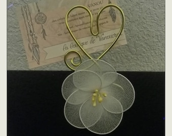 Door photo or name brand place love heart gold white flower