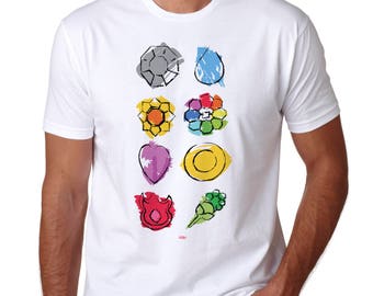 Pokemon Badge T-Shirt - Original Kanto Region