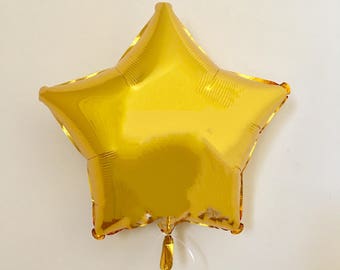 Gold star balloon | Etsy