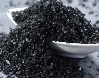 Hawaiian BLACK LAVA SALT, Great for culinary uses, body scrubs, soaps, ritual uses. Sold by weight- you choose size!