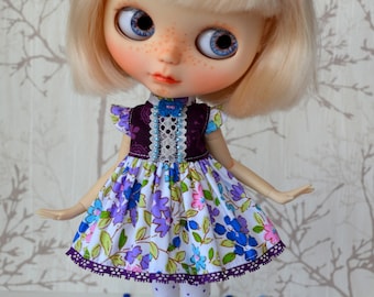 Blythe doll outfit - Blythe Dress, Stockings - Clothes 1/6 doll