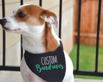 Custom Dog Bandanas / Personalize your dog bandanas with any text or graphic / 100% Cotton bandana / Custom bandanas / Dog apparel