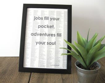 Poster, Print DinA4: Jobs fill your pocket