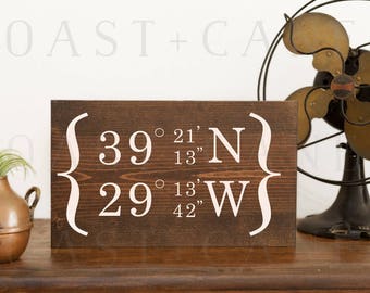GPS coordinates sign GPS coordinates gift Coordinates sign Custom gps sign GPS sign Latitude longitude Home coordinates Location sign