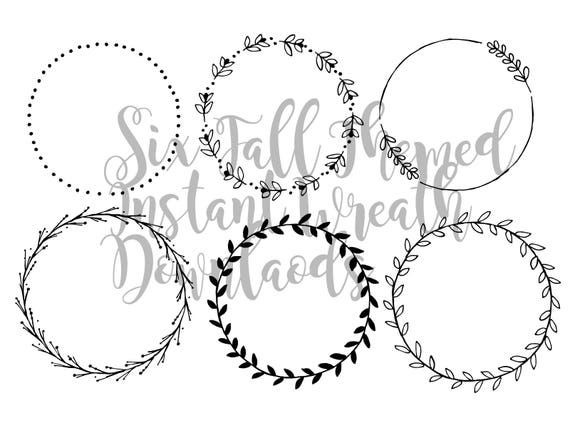 Download Fall Cut Files for Cricut-Fall Wreath instant Downloads-Vector