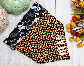 Personalized Reversible Halloween Dog Bandana