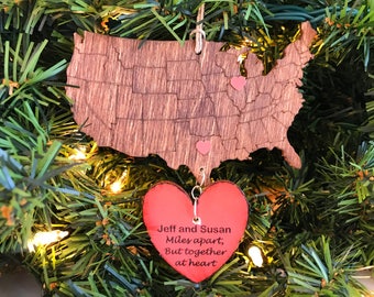 Long Distance Relationship Boyfriend Gift, Long Distance Relationship Ornament, Long Distance Relationship Gifts, LDR