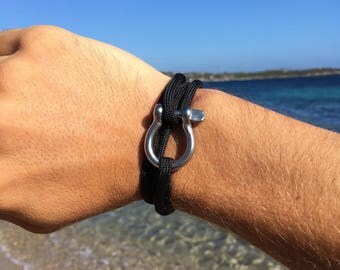 Manila black cord bracelet