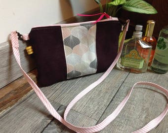 The Pocket Moon, my little plum suede handbag
