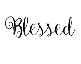 Blessed wall decal | Etsy