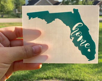 Home Florida Decal-Florida Decal-Florida Decal- vinyl Decals- Home decals- Texas Pride- State Pride Decal-Florida Girl- Southern Bell