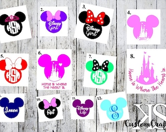 Cute Disney Decal, Disney Car Decal, Cute Decal, Mickey Head Decal, Disney Car Decals