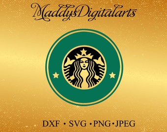 Coffee Logo SVG, Starbucks Coffee SVG, Coffee SVG File, Cricut Cut Files, Silhouette Cut Files