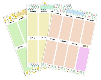 SMALL SIZE Printable Blank Planner File TABS Digital File