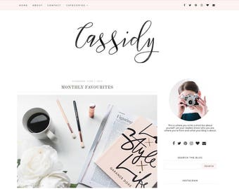 Blogger Template - Premade Blogger Templates - Responsive Blogger Template - Blogger Theme - Blogspot - Blog Design - Feminine