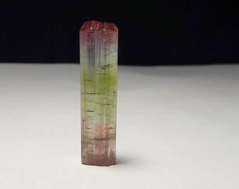 bi color tourmaline crystal , raw tourmaline , rough tourmaline crystal , multi color tourmaline crystal 29 carats