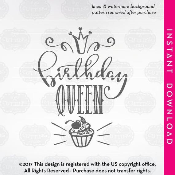 Download birthday queen svg svg files for cricut cupcake svg dxf