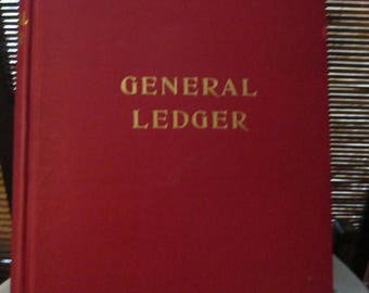 Vintage General Ledger - Red (1930s)