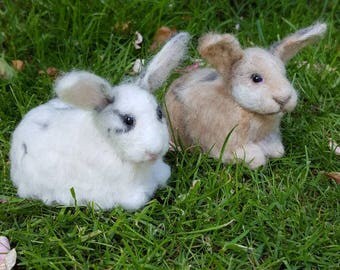 Needle felted custom made rabbits