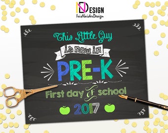 1st Day of Preschool sign boy, 1st day of school sign, first day of school sign boy,first day of school chalkboard boy,first day of pre-k