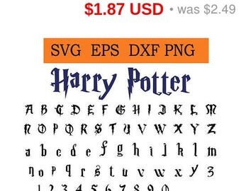 Sale 25% - Harry Potter Font Svg / Eps / Dxf / Jpg files INSTANT DOWNLOAD!