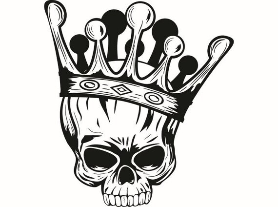 Download Skull #25 King Crown Death Killer Tattoo Skeleton T-Shirt ...