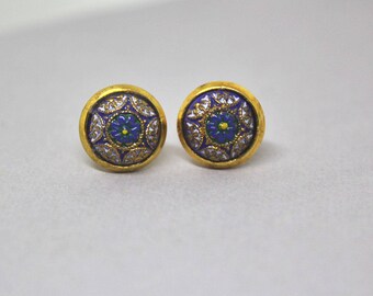 Boho Ear Studs, Boho Earring Studs, Boho Small Studs, Gold Round Studs, Stud Floral Earrings, Gold Stud, Small Studs, Tiny Studs, Studs