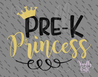 SVG - Pre-K Princess Pre-school - Digital File Only - svg , png , jpg