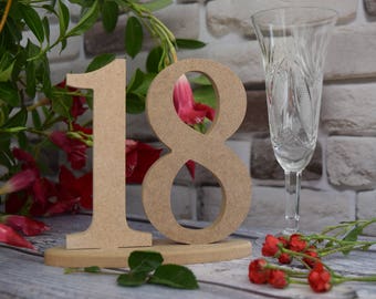Sale 30 % Wedding table number wedding set 1-18 wood table number wedding table decor elegant table rustic number table number stands DIY