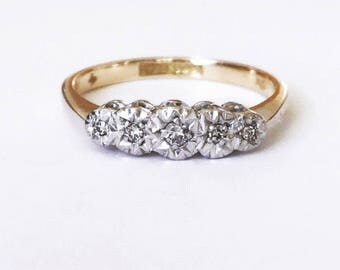 Vintage 18ct & Platinum Diamond Ring
