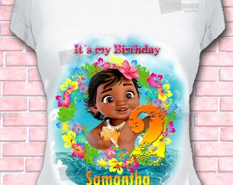 Moana iron on transfer - DIY Moana birthday t-shirt- Digital file for download
