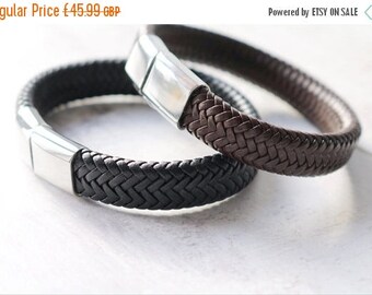 Summer Sale ALL weather LEATHER BRACELET - Personalised Leather Bracelet for Men - Gift For Men