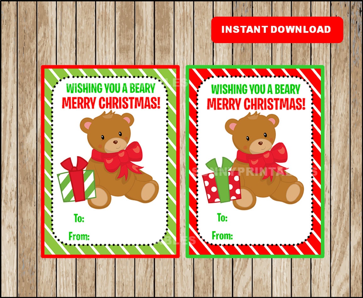 Have A Beary Merry Christmas Wishing You A Beary Merry