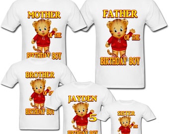 Personalized Daniel Tiger Birthday shirt for Family