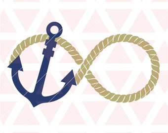 Infinity anchor svg, eps, dxf, png,cricut, cameo, scan N cut, cut file, infinity with anchor svg, infinity svg, anchor svg, sailors wife svg