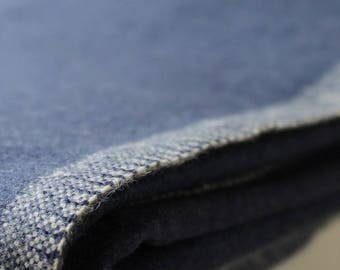 Vintage Wool Fabric - Blue. Soft Furnishings Upholstery Tailoring Soft Woven Material. Pristine Condition 150cm width, 92cm length