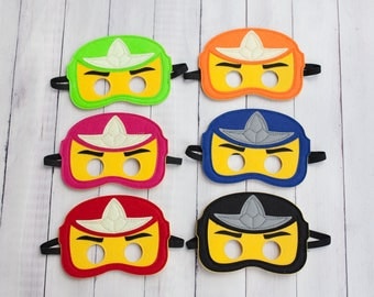 Ninjago Party Masks, Ninjago Birthday, Ninjago Party, Ninjago Party Favors