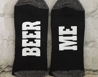 Beer Socks If you can read this bring me a cold beer Socks