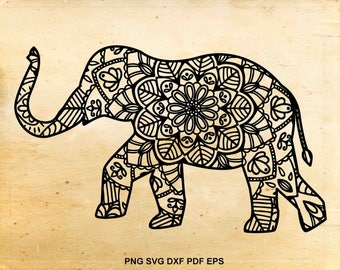 Download Zentangle elephant | Etsy