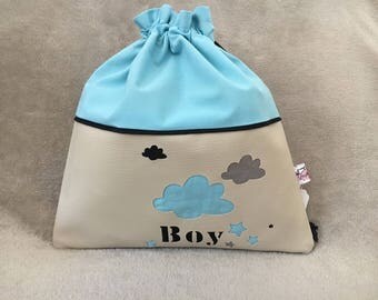 pouch to order personalized cloud cover snack bag, personalized school supply