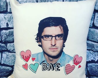 Louis theroux bae cushion in cream. Includes cushion insert. 46cmx46cm