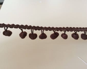 Fringe tassel Brown very pretty 2.5 cm in length with Ribbon