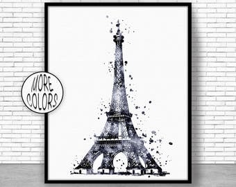 Eiffel Tower Decor Eiffel Tower Print, Eiffel tower art, paris art, paris print, Watercolor Decor, paris wall art, ArtPrintZone