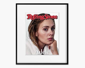 Adele Rolling Stones Magazine Cover Print - Adele Magazine Cover Wall Art - Eclectic Home Decor