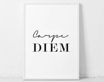 Carpe diem print | Etsy