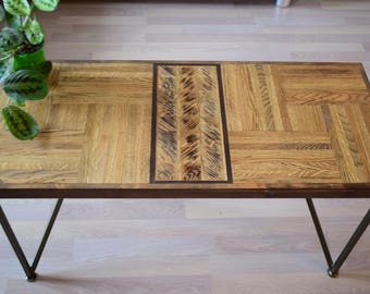 IN STOCK! Coffee table, Reclaimed wood coffee table, Rustic wood coffee table, Modern coffee table, Wooden coffee table, Brushed oak